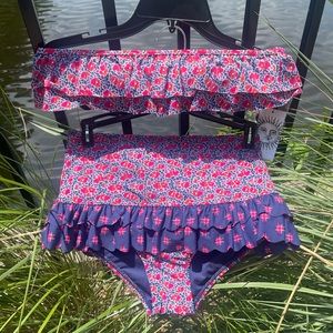 MARC JACOBS HIGH WAISTED FLORAL RUFFLE 2 PIECE